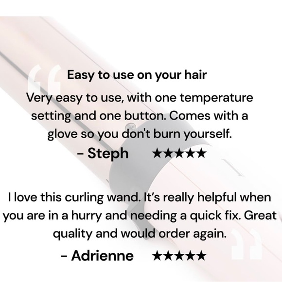 NIB L’ANGE Le Curl Titanium Curling Wand Rose Gold New In Box - Picture 4 of 9